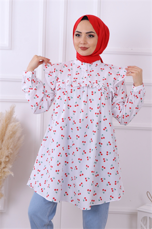 Kiraz Desenli Tunik
