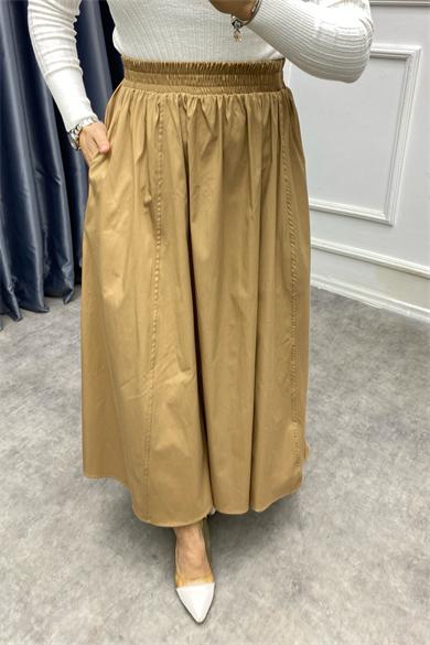 Kloş Etek Camel