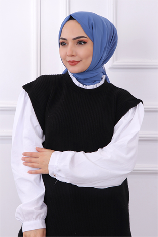 Kolları Gömlek Detaylı Triko Tunik 