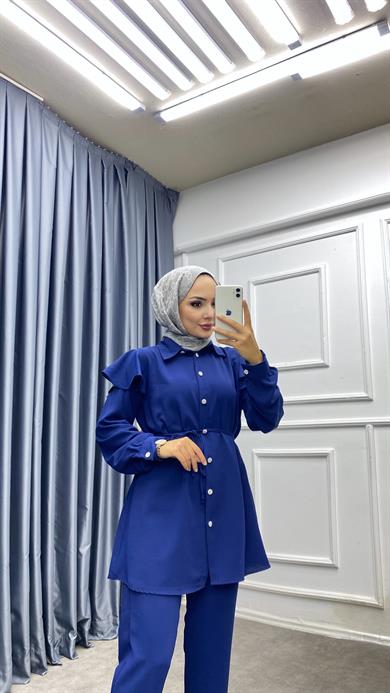 Kolları Volanlı Takım Lacivert 