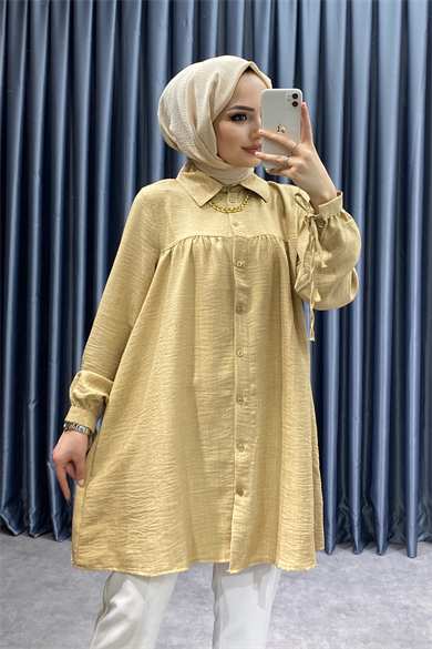 Kolyeli Tunik Camel