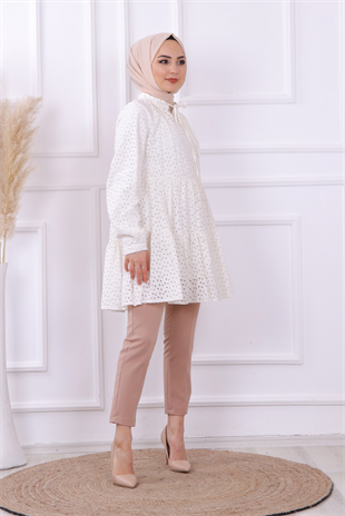 Dantel Tunik Krem