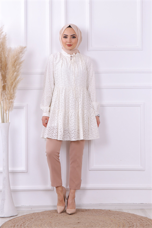 Dantel Tunik Krem