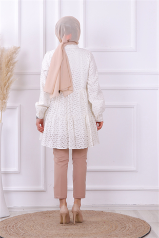 Dantel Tunik Krem