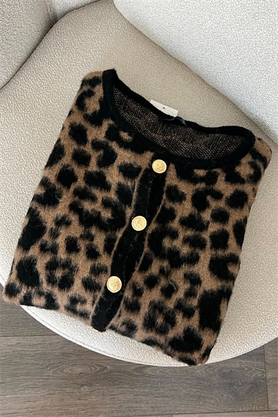 Leopar Yün Hırka 