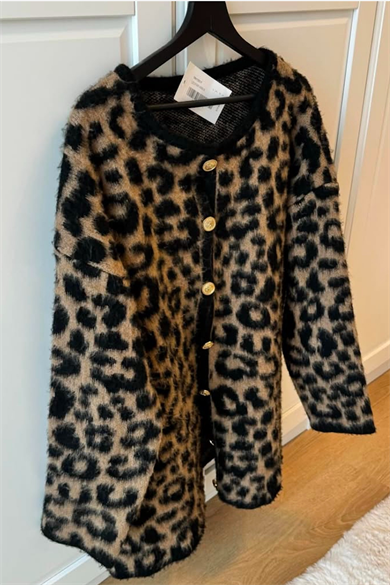 Leopar Yün Hırka 