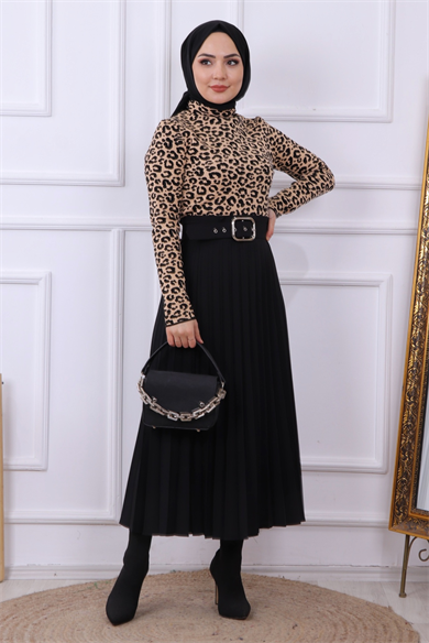 Leoparlı Bluz