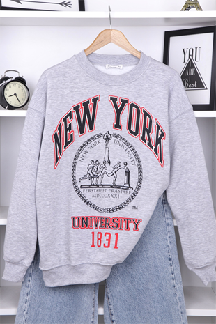 New York Üç İplik Tunik Gri