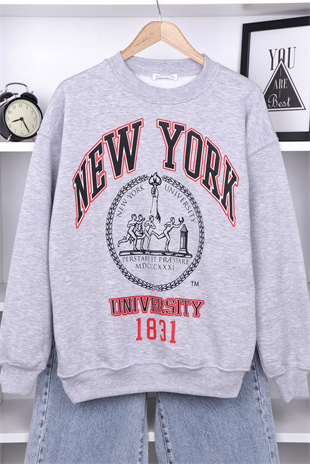 New York Üç İplik Tunik Gri