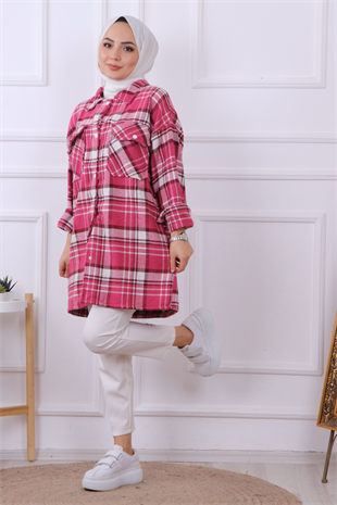 Önden Çıtçıtlı Cepli Tunik 