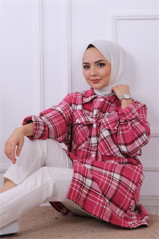 Önden Çıtçıtlı Cepli Tunik 