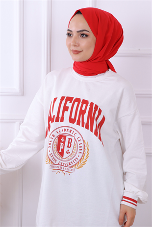 Önü California Yazılı Sweat
