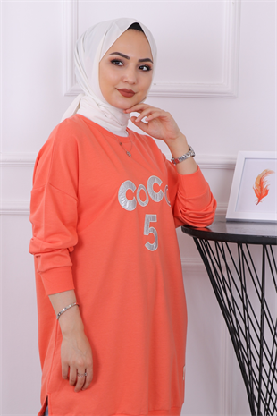 Önü Coco Yazılı Sweat