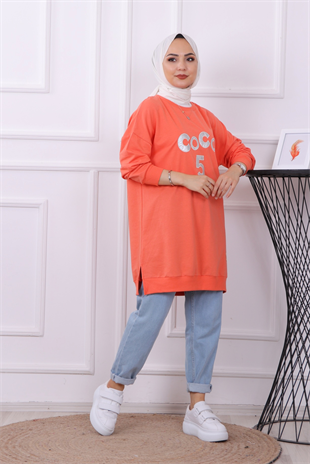 Önü Coco Yazılı Sweat