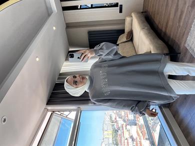 Önü Miu Miu Yazılı Sweat Gri 