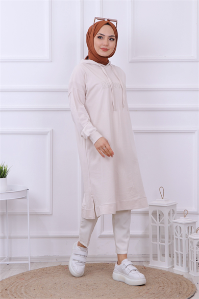 Önü Natural Yazılı Sweat Taş