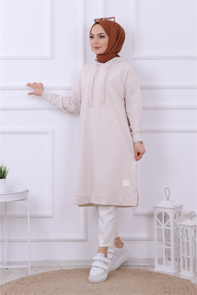 Önü Natural Yazılı Sweat Taş