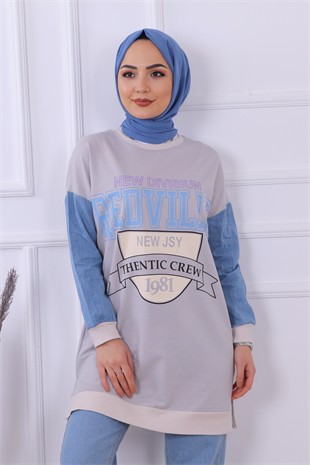 Önü Redville Yazılı Sweat Gri