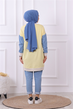 Önü Redville Yazılı Sweat Sarı