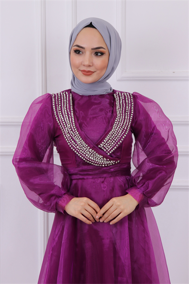 Önü Taş Detaylı Abiye 