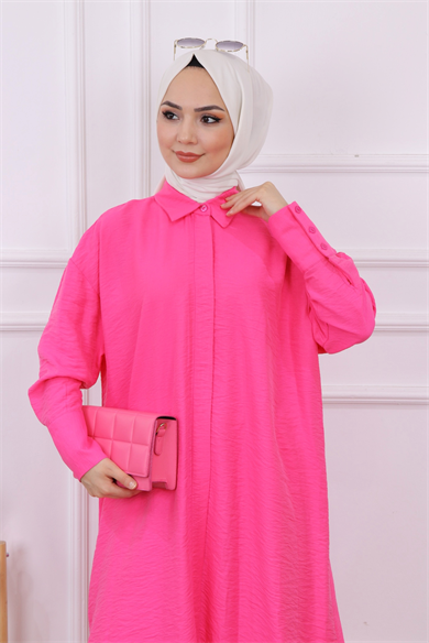 Oval Kesim Tunik Pembe