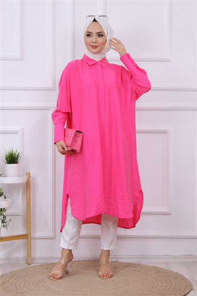 Oval Kesim Tunik Pembe
