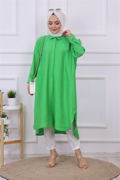 Oval Kesim Tunik Yeşil