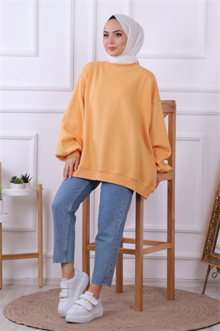 Oversize Balon Kol Tunik Sarı