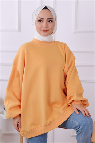 Oversize Balon Kol Tunik Sarı