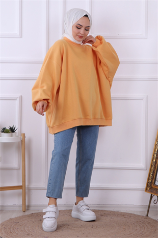 Oversize Balon Kol Tunik Sarı