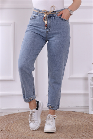 Paçası Çıtçıtlı Kot Pantolon 
