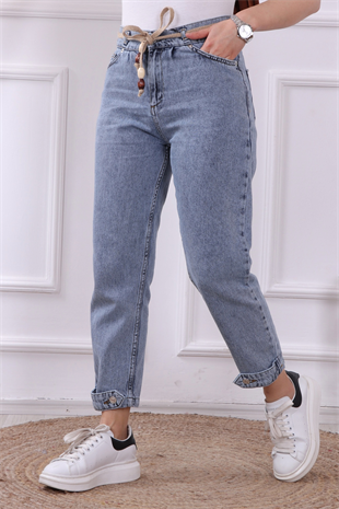 Paçası Çıtçıtlı Kot Pantolon 