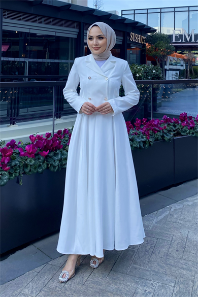Pilikaşe Etekli Takım Ekru