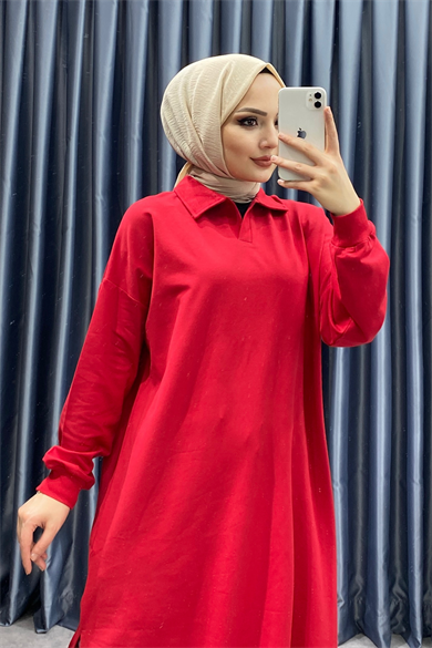 Polo Yaka Sweat Bordo