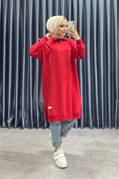 Polo Yaka Sweat Bordo