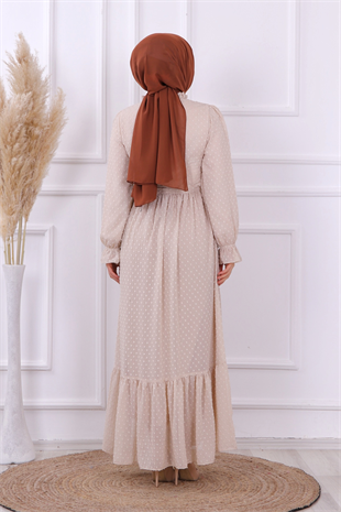 Ponponlu Elbise Taş