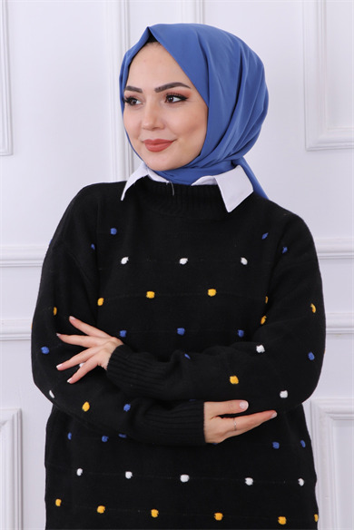 Ponponlu Tunik Siyah