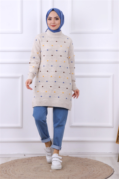 Ponponlu Tunik Taş