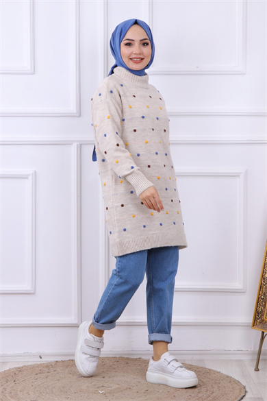 Ponponlu Tunik Taş