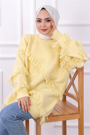 Püsküllü Tunik Sarı
