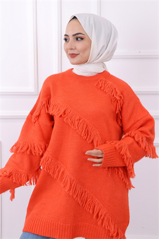 Püsküllü Tunik Turuncu