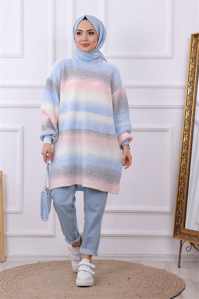 Renkli Triko Tunik-