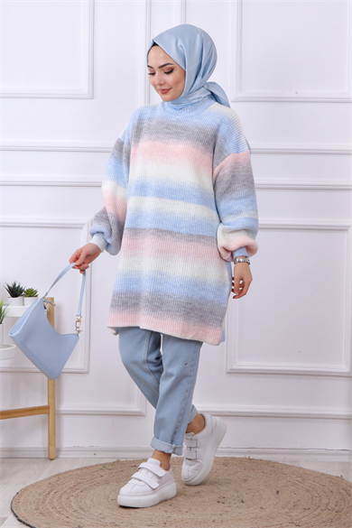 Renkli Triko Tunik-