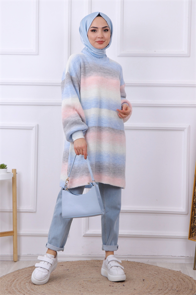 Renkli Triko Tunik-