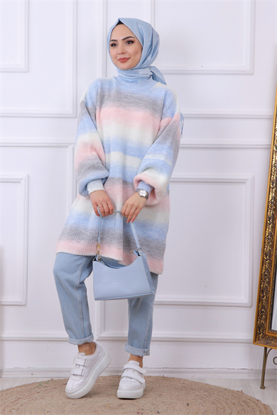 Renkli Triko Tunik-