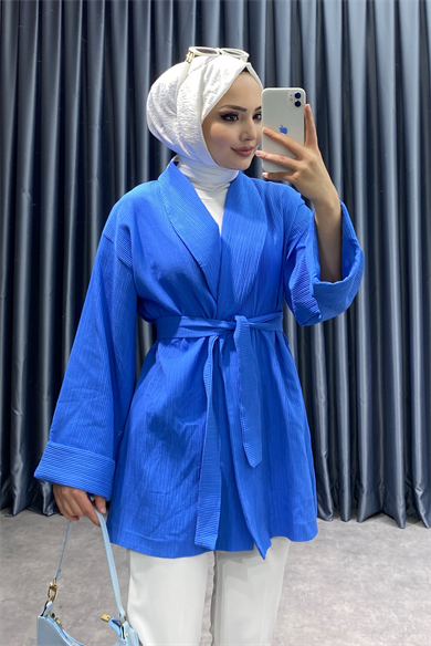 Şal Yaka Ceket Mavi