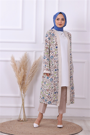Şal Yaka Desenli Kimono