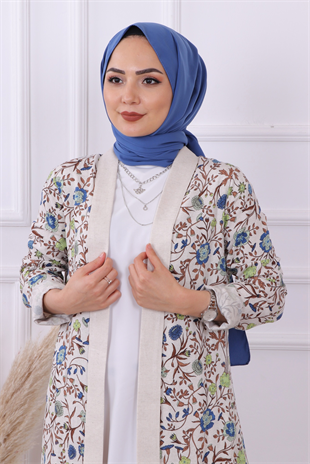 Şal Yaka Desenli Kimono