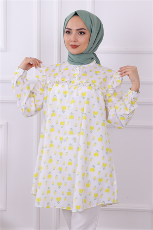 Sarı Laleli Tunik