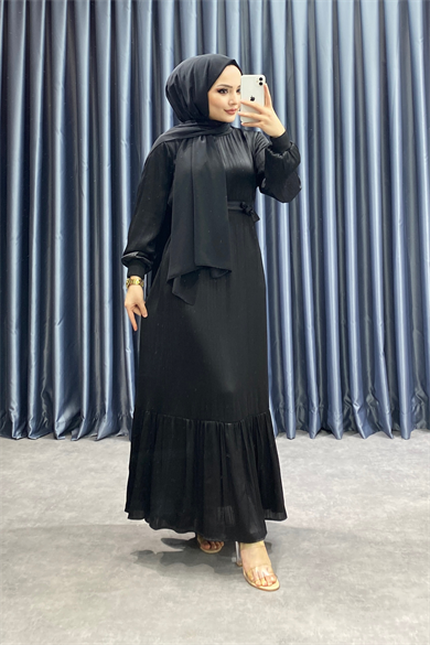 Saten Elbise Siyah